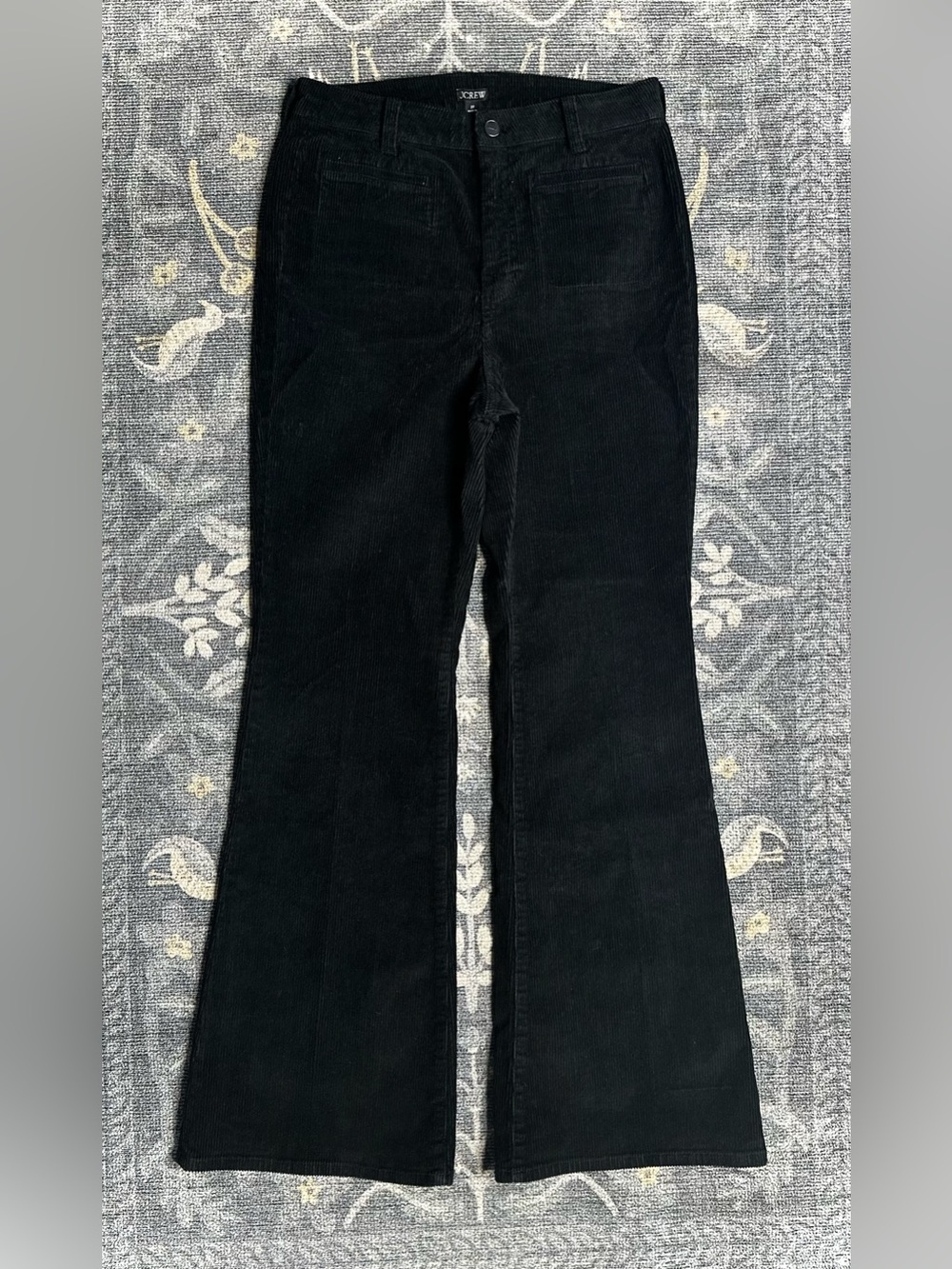 J.Crew Black Corduroy Flare Pants Size 27